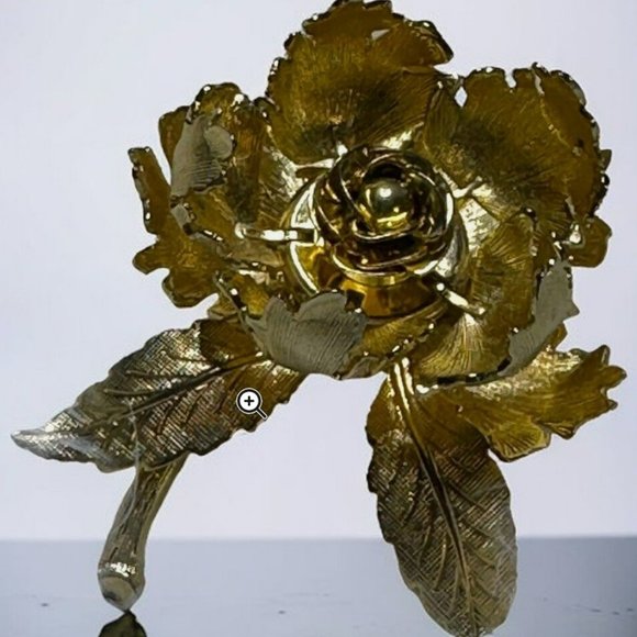 Vintage Warner DAY AND NIGHT Mechanical Flower Set - Brooch & Matching Earrings - Picture 9 of 9